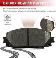 Front and Rear Ceramic Disc Brake Pads Set Replacement for 2019 2020 2021 2022 Toyota Prius Awd-E 2017 2018 2019 Prius Prime