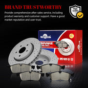 Ceramic Front Brakes Pad and Rotors Drilled Slotted Vented Replacement Disc Brake Kits for Dodge Durango, for Jeep Grand Cherokee