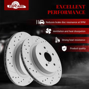 Ceramic Rear Brakes Pad and Rotors Drilled Slotted Vented Replacement Disc Brake Kits for Subaru Outback Legacy 2015 2016 2017 2018 2019 2020 2021 2022 2023