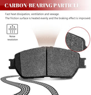Front and Rear Ceramic Disc Brake Pads Set Replacement for Lexus ES300 2002-2003 ES330 2004-2006, for Toyota Camry 2005-2006 3.3L Se and 3.0L Xle 4-Wheel