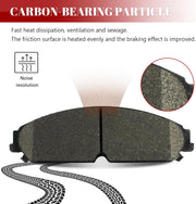 Ceramic Disc Brake Pads Set Front and Rear Replacement for Dodge Avenger 2013-2014,for Caliber 2008-2009 Srt-4,for Chrysler 200 2013 Brake Code Br1/Brg/Br3