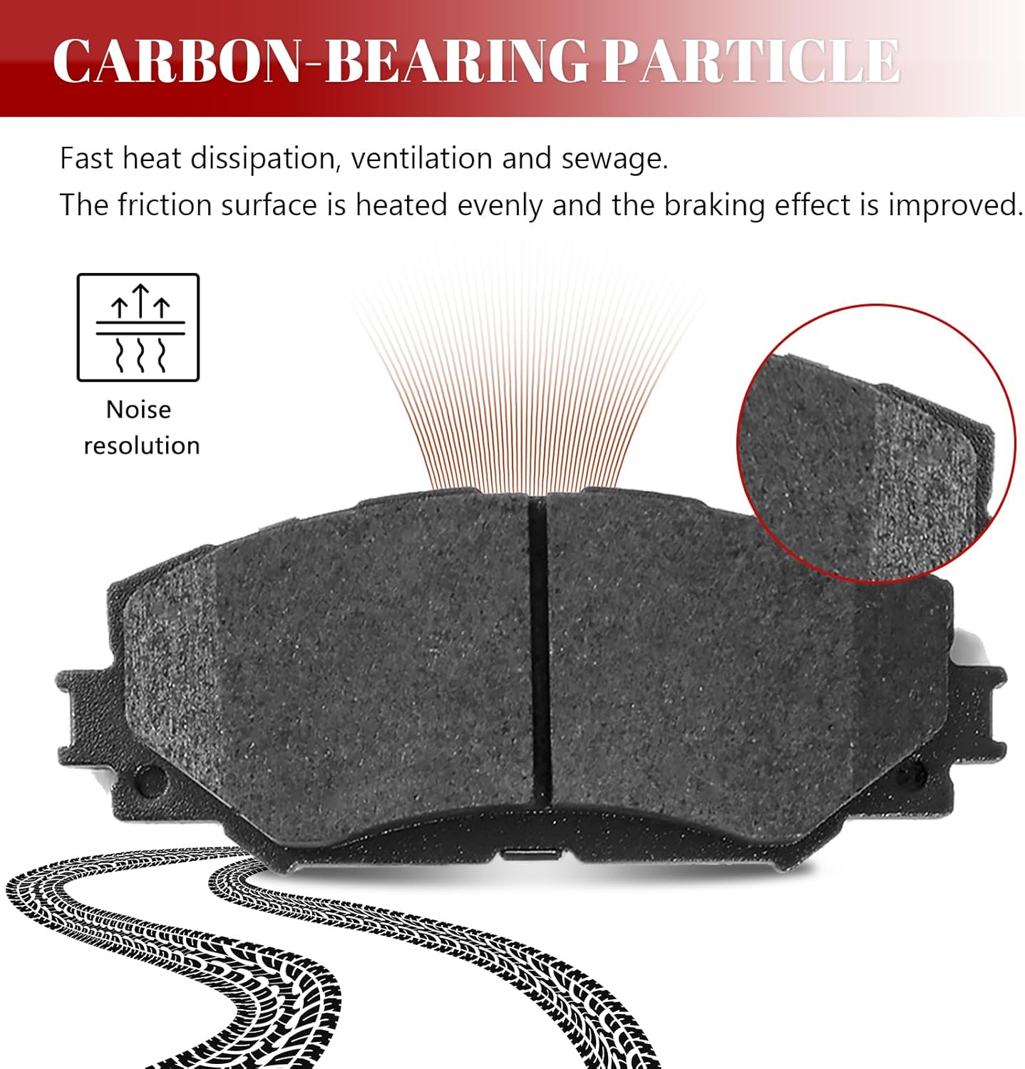 Front and Rear Ceramic Disc Brake Pads Set Replacement for 2009-2010 Pontiac Vibe 1.8L Base, 2008-2015 Scion Xb, 2009-2014 Toyota Matrix 1.8L Base, 2009-2010 2014-2019 Corolla