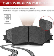 Front and Rear Ceramic Disc Brake Pads Set Replacement for 2009-2010 Pontiac Vibe 1.8L Base, 2008-2015 Scion Xb, 2009-2014 Toyota Matrix 1.8L Base, 2009-2010 2014-2019 Corolla