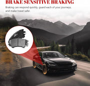 Ceramic Disc Brake Pads Set Front and Rear Replacement for Chevry Camaro 2010 2011 2012 2013 2014 2015 V6 3.6L