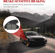 Ceramic Disc Brake Pads Set Front and Rear for Honda Civic 2006-2011/ S2000 2000 - 2009, for Acura Csx 2007-2010/ Rsx 2002-2006