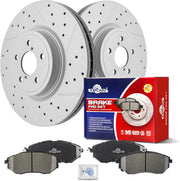 Ceramic Front Brakes Pad and Rotors Drilled Slotted Vented Replacement Disc Brake Kits for Subaru Forester Legacy Outback