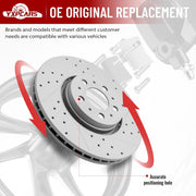 Front Drilled and Slotted Disc Brake Rotors for VOLVO S60 2008-2009/ XC90 2003-2014 (316.0 mm)