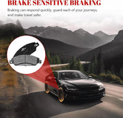 Front and Rear Ceramic Disc Brake Pads Set for Cadillac Escalade Esv Ext, for Chevy Avalanche Silverado 1500 2007-2013/ Suburban 1500 Tahoe 2007-2014,for Gmc Sierra 1500 Yukon Xl 1500