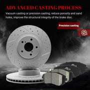 Front & Rear Drilled Slotted Rotors and Ceramic Disc Brake Pads Kit for Subaru Forester 2009-2010/ Impreza 2008-2010/ Legacy Outback 2010 2011 2012 (293.5 mm Front Rotor)