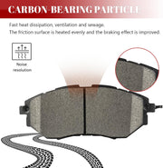 Ceramic Disc Brake Pads Set Front and Rear Replacement for Subaru B9 Tribeca 2006-2007/ Tribeca 2008 2009 2010 2011 2012 2013 2014/ Forester 2014 2015 2016 2017 2018/ Legacy Outback 2010-2014