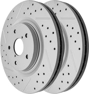 Front Drilled and Slotted Disc Brake Rotors Replacement for Subaru Legacy Outback 2020 2021 2022 2023/ Crosstrek 2024/ Forester 2019-2021/ Wrx 2022