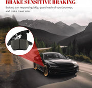 Front and Rear Ceramic Disc Brake Pads Set Replacement for Volkswagen CC 2009-2010 EOS 2007-2011 Golf 2010 Gti 2006-2010 for Jetta 2005-2010, for Audi A3 Quattro 2006 2008 2009 2010