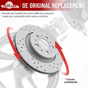 Rear Drilled and Slotted Disc Brake Rotors for Volvo XC90 2003-2014