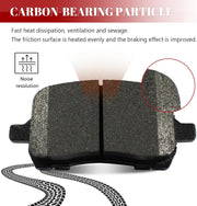 Front and Rear Ceramic Disc Brake Pads Set Replacement for Pontiac Solstice 2006-2009 Saturn Sky 2007 2008 2009 2010