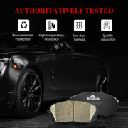 Ceramic Disc Brake Pads Set Front and Rear Replacement for Hyundai Sonata 2016 Gas Engine with Manual Parking Brake