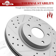 Ceramic Front Brakes Pad and Rotors Drilled Slotted Vented Disc Brake Kits for Nissan Altima 2014-2025/ Altima Sedan 2013