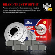 Ceramic Rear Brakes Pad and Rotors Drilled Slotted Vented Disc Brake Kits for Lexus Gx460 2010-2021, for Toyota 4Runner 2010-2021/ Fj Cruiser 2010 - 2014