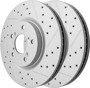 Front Drilled and Slotted Disc Brake Rotors Replacement for Acura Tl 2009 2010 2011 2012 2013 2014, for Honda Odyssey 2011-2014