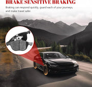 Ceramic Disc Brake Pads Set Front and Rear Replacement for Ford Escape 2013-2016 1.6L Front Wheel Drive & 2.5L, C-Max Energi 2013 2014 2015 2016 2017