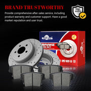 Ceramic Rear Brakes Pad and Rotors Drilled Slotted Vented Disc Brake Kits for Dodge Challenger 2009 - 2022/ Magnum 2005-2008
