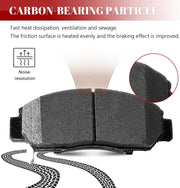 Ceramic Disc Brake Pads Set Front and Rear for Acura Csx 2006 - 2011, for Honda Accord 2004 - 2007