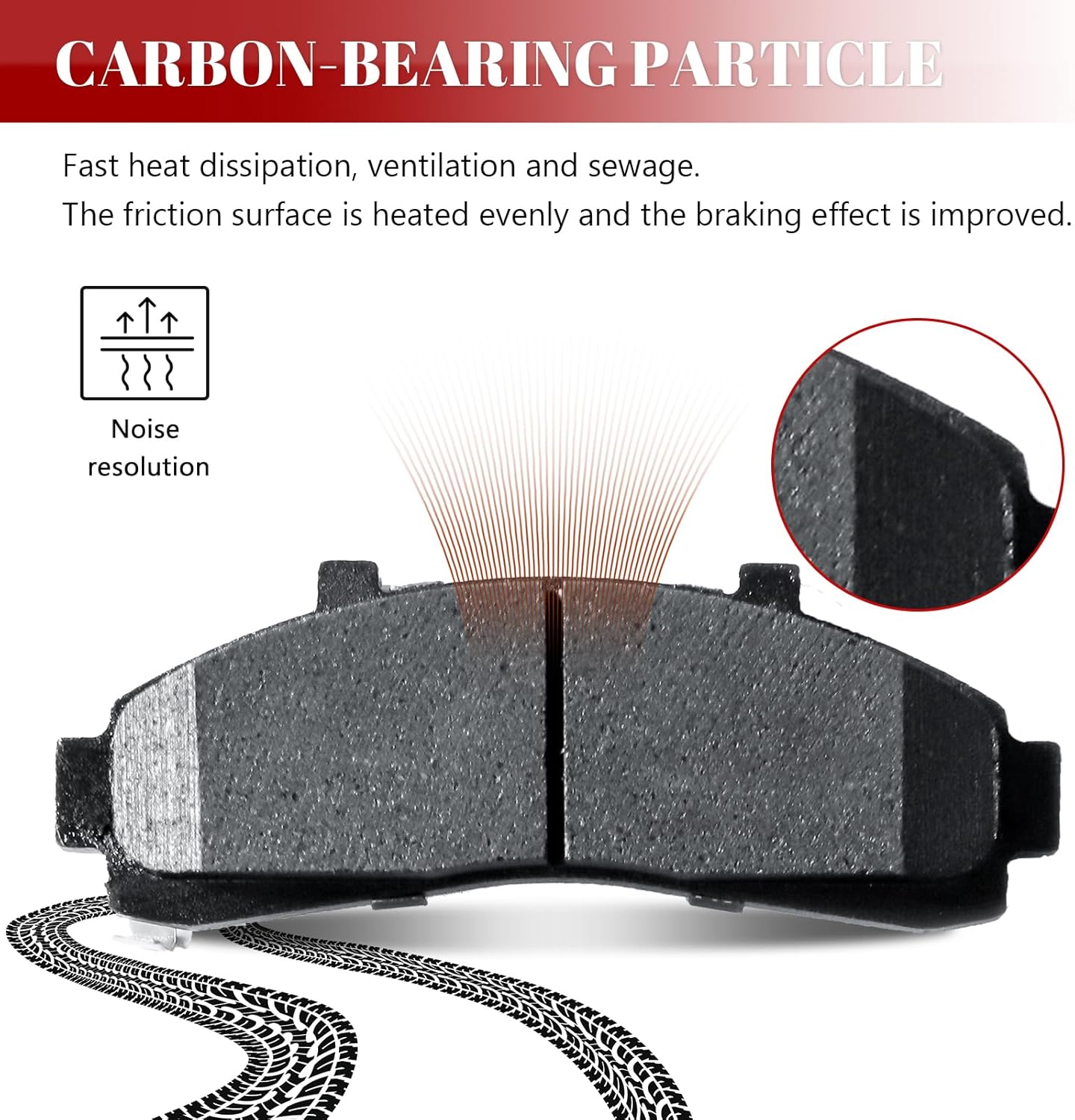 Front and Rear Ceramic Disc Brake Pads Set Replacement for 1995 1996 1997 1998 1999 2020 2001 Explorer 1998-2002 Ranger 1997-2001 Mercury Mountaineer