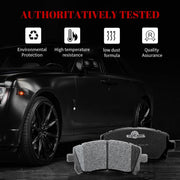 Front and Rear Ceramic Disc Brake Pads Set Replacement for Subaru Legacy H4 2.5L 1997-1998/ Legacy 1999 with 10.9 In
