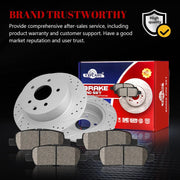 Ceramic Rear Brakes Pad and Rotors Drilled Slotted Solid Replacement Disc Brake Kits for Nissan Juke 2011-2017/ Sentra 2007-2019/ Altima 2002-2018/ Maxima 2004-2008
