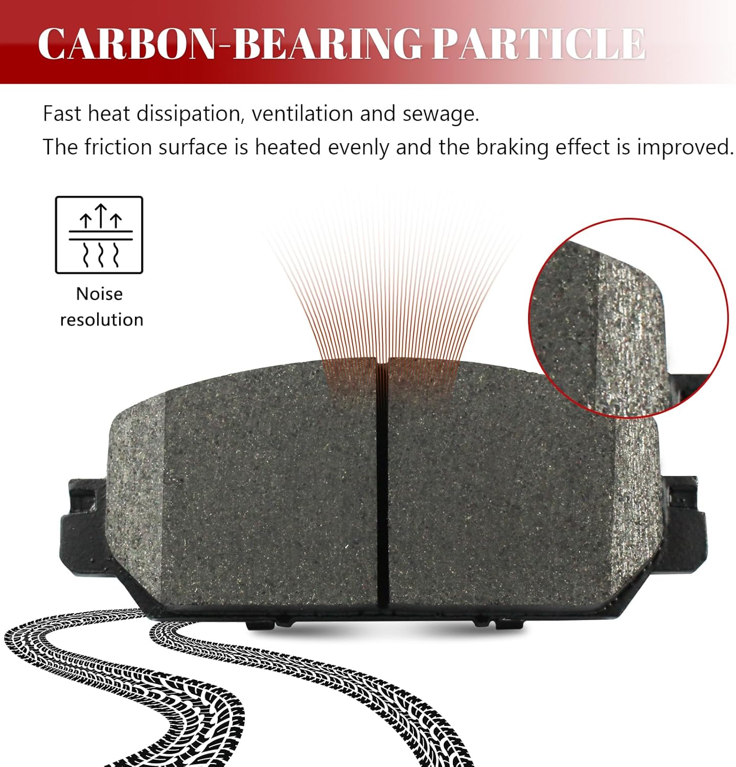 Ceramic Disc Brake Pads Set Front and Rear Replacement for Honda Cr-V 2017 2018 2019 2023, for Honda CR-V 2020 2021 2022 Gas Engine