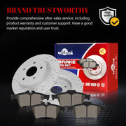 Ceramic Rear Brakes Pad and Rotors Drilled Slotted Solid Replacement Disc Brake Kits for Ford Focus 2012 2013 2014 2016 2017 2018