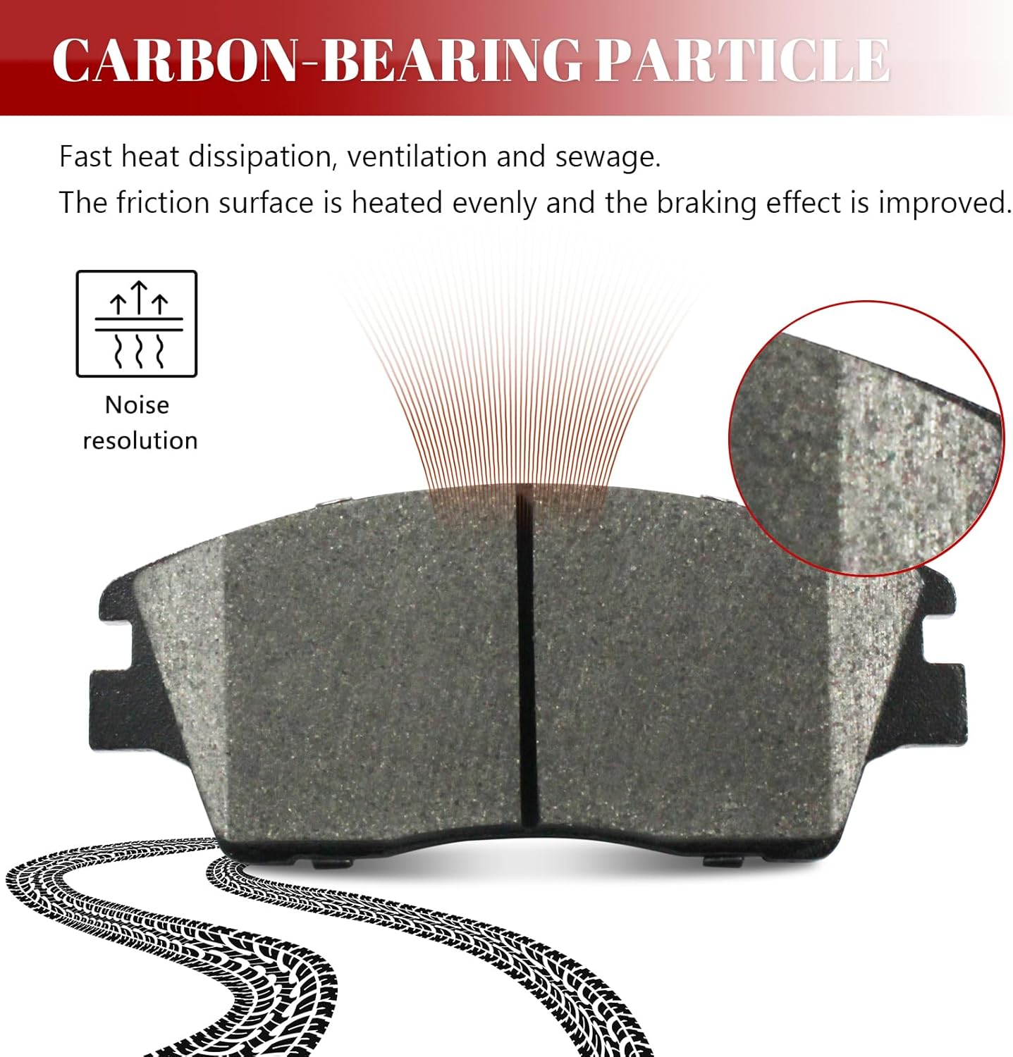 Ceramic Disc Brake Pads Set Front and Rear for Hyundai Elantra 2017 - 2020 1.6L