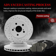 Ceramic Front Brakes Pad and Rotors Drilled Slotted Vented Replacement Disc Brake Kits for Toyota Prius 2016-2022/ Prius Prime 2017 2018 2019/ Prius Awd-E 2019-2022/ Corolla 1.8L 2020 2021 2022