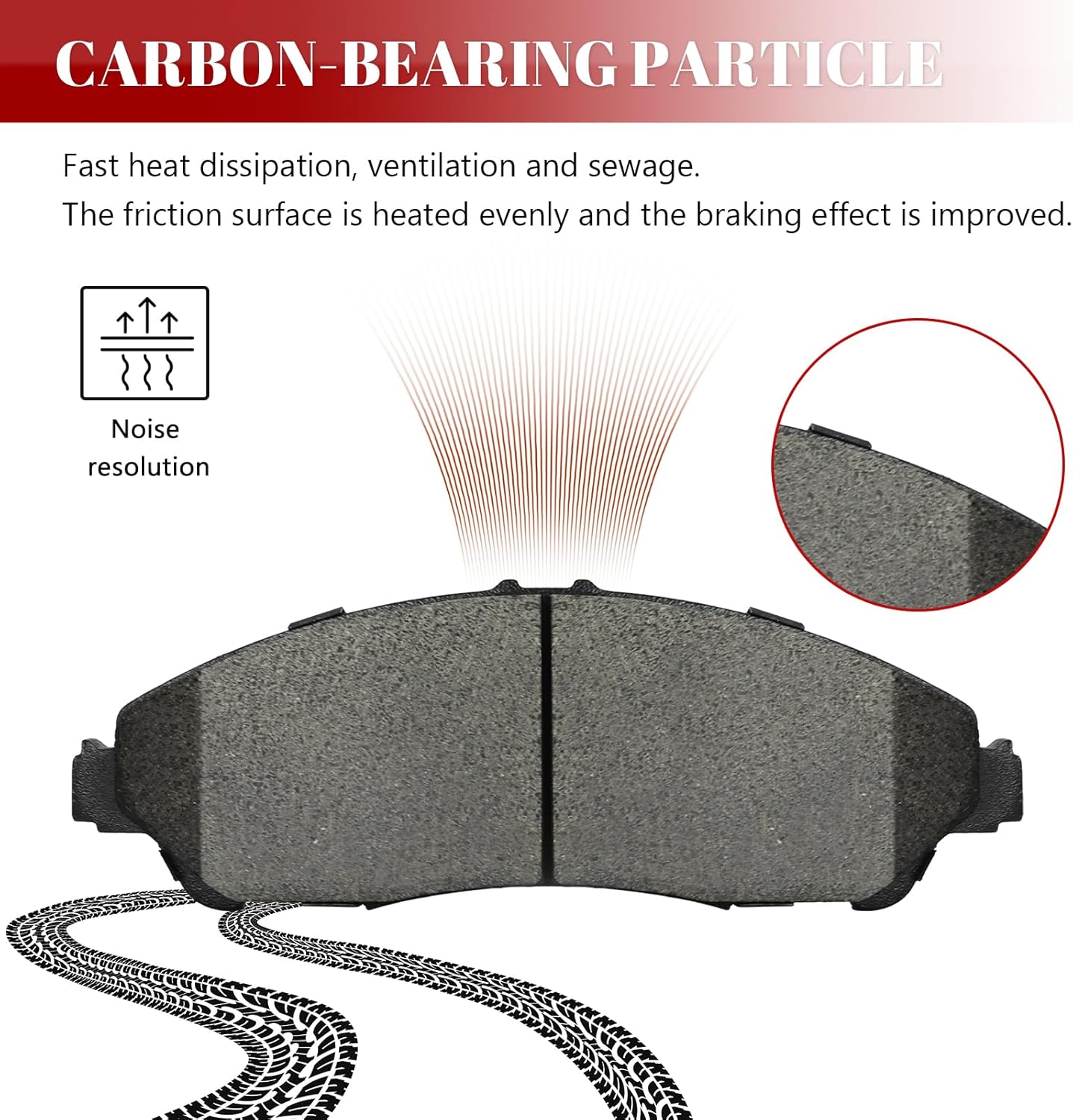 Ceramic Disc Brake Pads Set Front and Rear Replacement for Acura Mdx 2017 2018 2019 2020