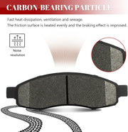 Front and Rear Ceramic Disc Brake Pads Set Replacement for 2004 2005 Infiniti QX56, 2005 2006 Nissan Armada,2004 Nissan Pathfinder Armada 2004-2007 Titan