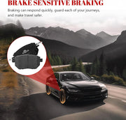 Front and Rear Ceramic Disc Brake Pads Set Replacement for Infiniti Fx35/Fx45 2003-2005, for Nissan Maxima 2004-2008 Murano 2003 2004 2005 2006 2007 2009 2010 2011