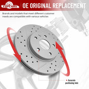 Front Drilled and Slotted Disc Brake Rotors for Chevy Bolt Euv 2022-2023, Bolt Ev 2017-2023, Cruze 2010-2019,Cruze Limited 2016, Sonic 2012 2015-2020 (Sonic 2013-2014 Ls, Lt, Ltz), Volt 2016-2019