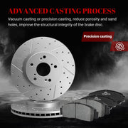 Ceramic Front Brakes Pad and Rotors Drilled Slotted Vented Replacement Disc Brake Kits for Acura Cl 2001-2003/ Tl 1999-2003/ Tsx 2004-2010, for Honda Accord 2008-2011 Ex Or Ex-L