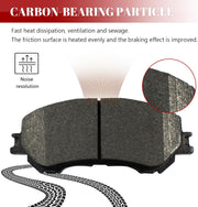 Front and Rear Ceramic Disc Brake Pads Set for Nissan Rogue S, Sl, Sv with 2.5L Gas 2018-2019/ Rogue 2 Row Seating 2014 2015 2016 2017/ Rogue Sport Manual 2019/ Rogue Sport 2017-2018