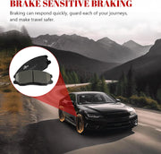 Front and Rear Ceramic Disc Brake Pads Set Replacement for Chevy Captiva Sport 2012-2015 Equinox 2007-2009, for Pontiac Torrent/Suzuki Xl-7 2007-2009, for Saturn Vue 2008-2010