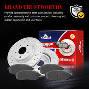 Ceramic Front Brakes Pad and Rotors Drilled Slotted Vented Replacement Disc Brake Kits for Nissan Altima 2007 2008 2009 2010 2011 2012/ Altima Coupe 2013