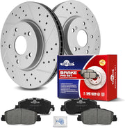 Ceramic Front Brakes Pad and Rotors Drilled Slotted Vented Replacement Disc Brake Kits for Honda Accord 2013 2014 2015 2016 2017 2018 2019 2020 2021 2022