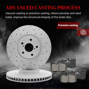 Ceramic Front Brakes Pad and Rotors Drilled Slotted Vented Replacement Disc Brake Kits for Lexus Gs350 2007 2008 2016 2017 2018 2019 Awd/ Is350 2016-2020 Awd/ Is350 F Sport 2014-2015 Awd