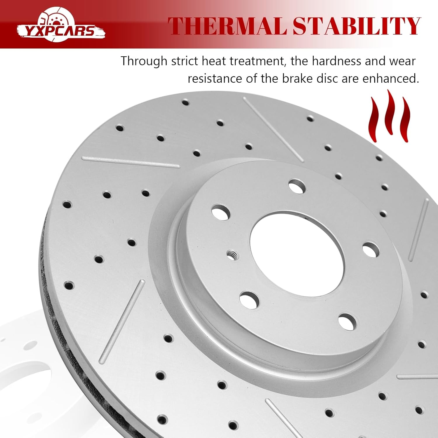 Front & Rear Drilled Slotted Rotors and Ceramic Disc Brake Pads Kit for Nissan Murano 2005 2006 2007
