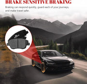 Front and Rear Ceramic Disc Brake Pads Set Replacement for 2011 2012 2013 2014 2015 Hyundai Sonata 2011-2016 Kia Optima