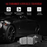 Front and Rear Ceramic Disc Brake Pads Set Replacement for Pontiac G5 2007-2009 With Rear Drum/ G5 2010/ Pursuit 2006 with Rear Drum Brakes