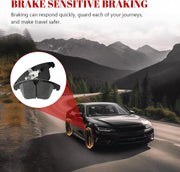 Ceramic Disc Brake Pads Set Front and Rear Replacement for Land Rover LR2 2009 2010 2011 2012 2013 2014 2015 2016/ Range Rover Evoque 2013-2015, for Volvo S60/ S80/ V60/ V70/ XC70
