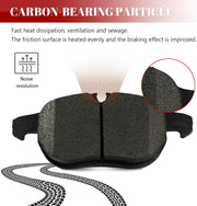 Front and Rear Ceramic Disc Brake Pads Set Replacement for Saab 9-3 2004 2005 2006 2007 2008 2009 2010 2011