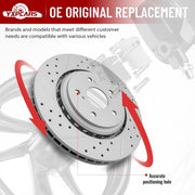 Front Drilled and Slotted Disc Brake Rotors Replacement for Acura MDX 2014-2016/ TLX 2015 2016 2017 2018 2019 2020