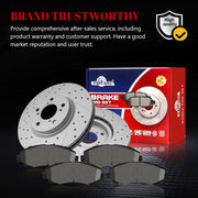 Ceramic Front Brakes Pad and Rotors Drilled Slotted Vented Disc Brake Kits for Acura Tl 2009 - 2014