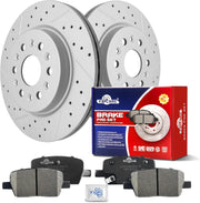 Ceramic Rear Brakes Pad and Rotors Drilled Slotted Vented Disc Brake Kits for Cadillac Xt5 2017 2018 2019 2020/ Xt6 2020, for Gmc Acadia 2017-2020, for Chevry Blazer/Traverse, for Buick Enclave